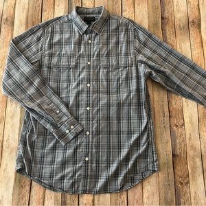 Banana Republic mens plaid long sleeve casual button down shirt | size Large